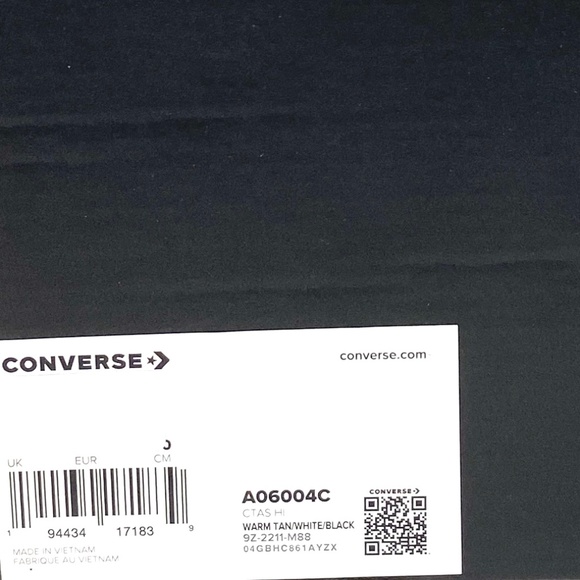 Converse Ctas High Top Shoes Men’s Size Canvas Warm Tan White Skate A06004C - Picture 10 of 11